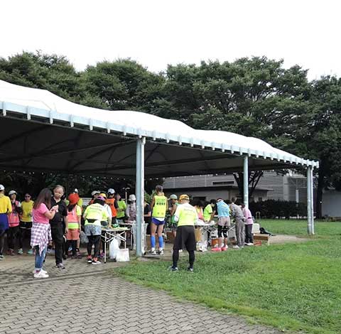 所沢航空公園練習会場、エイド風景